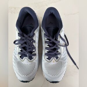 Mizuno Waveknit Athletic Shoes - White and Navy